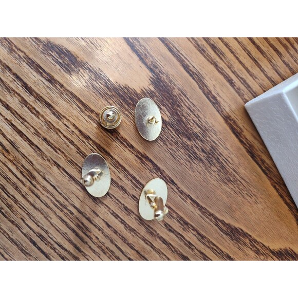 Princess Cruise Line Officers Tie Tack and Cufflinks Sea Witch Logo Goldtone - Picture 3 of 6